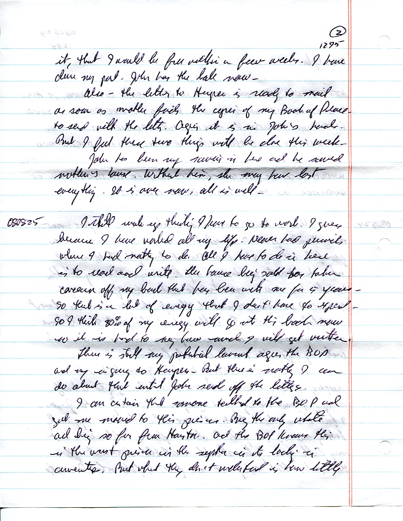 Dr John WorldPeace 2008 Prison Journal